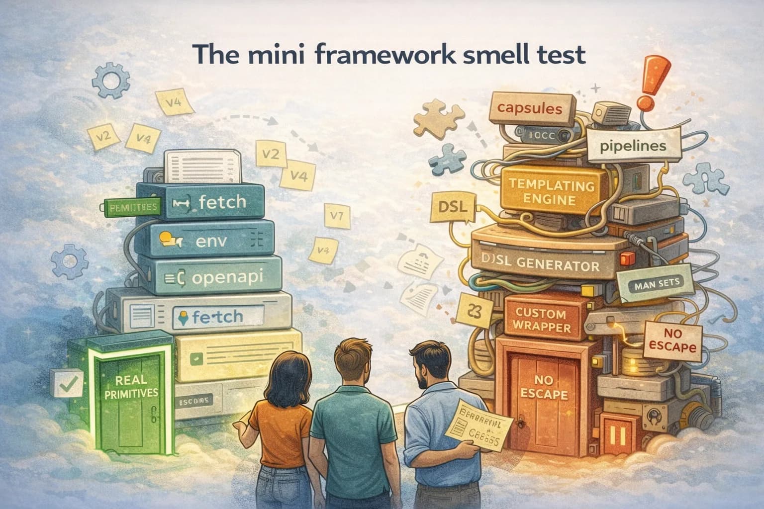 A calm task board with three lanes and a slot machine lever icon