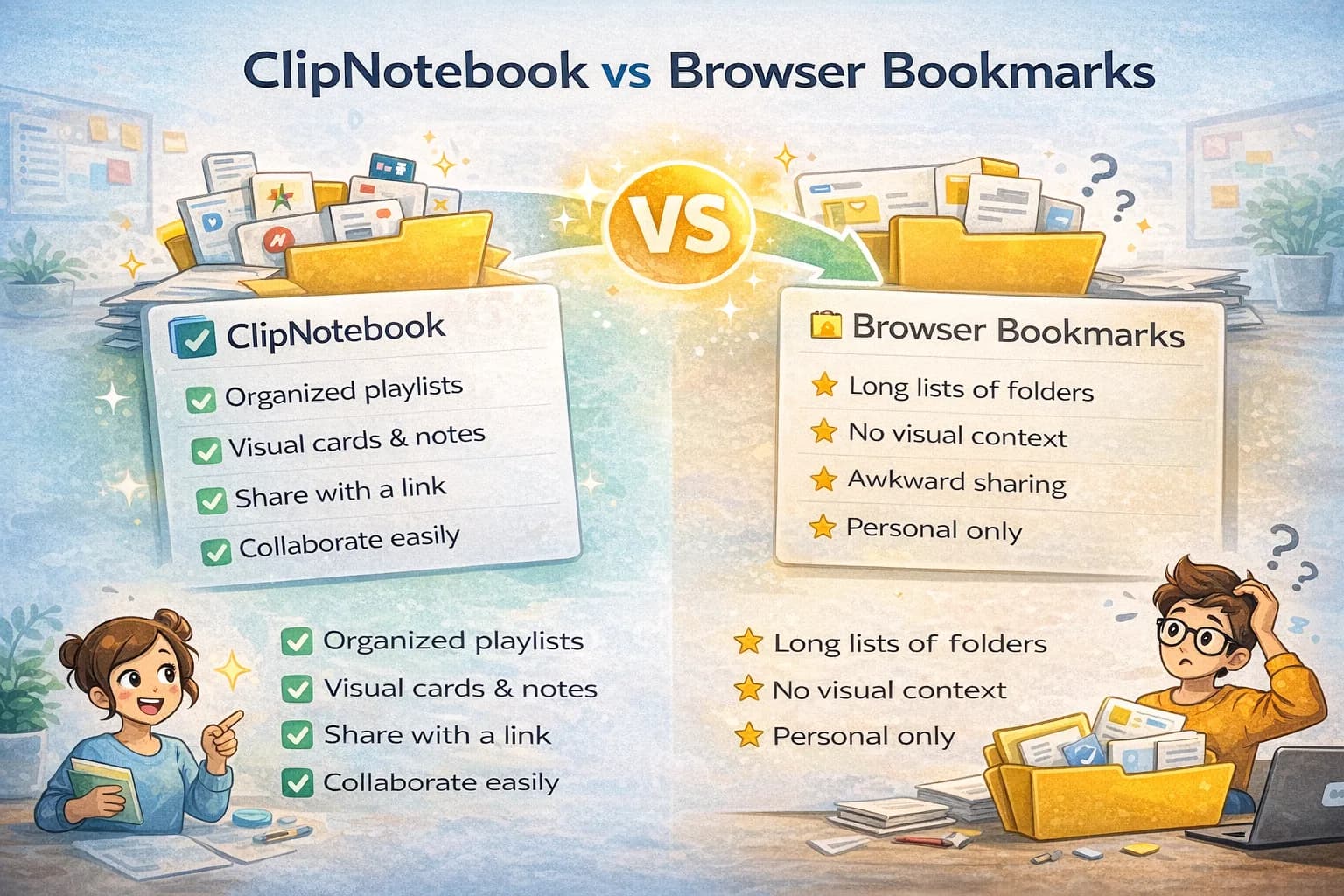 Two columns comparing link tools.