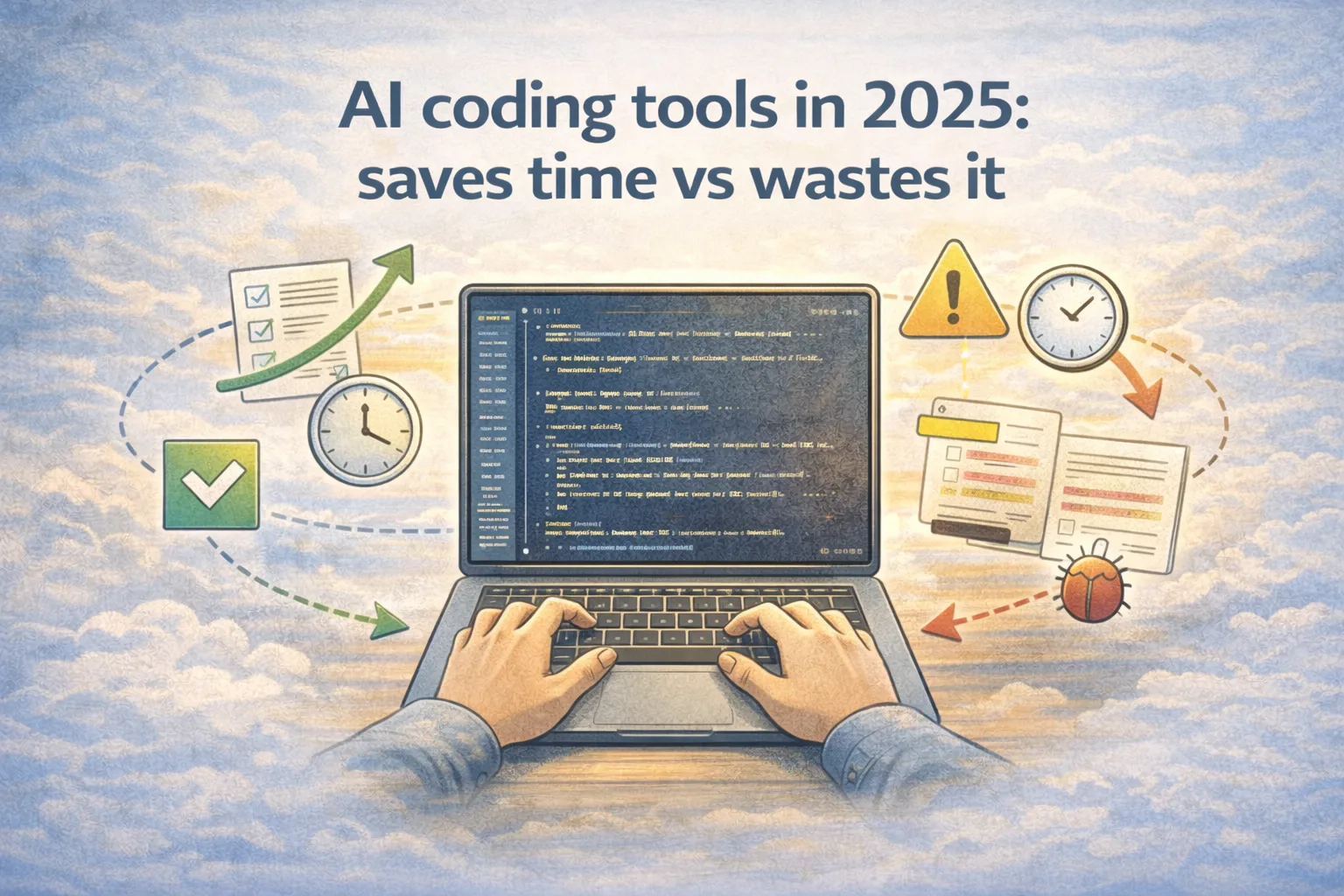 Workflow dashboard comparing time saved, edits, and bug rates for different AI coding tool workflows