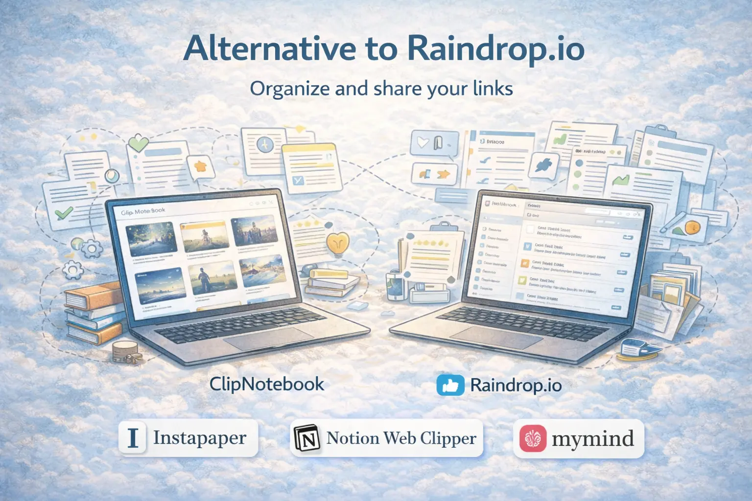 Comparison of link organization tools and a visual playlist style bookmark workflow